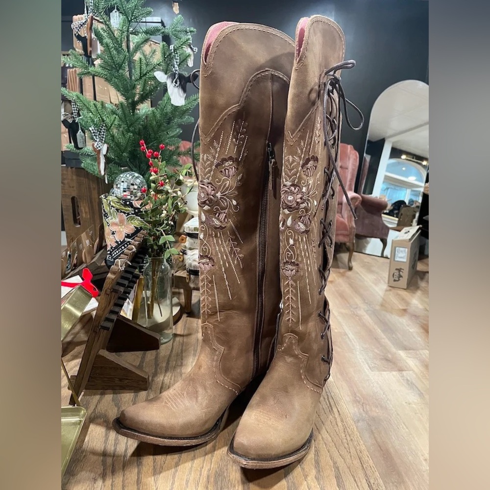 Honeysuckle Rose Over the Knee Boots by Junk Gypsy Lane Boots